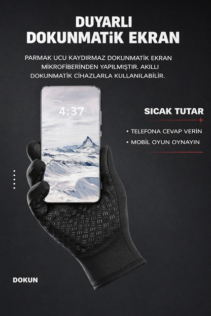Termal Dokunmatik Eldiven – Kaymaz, Sıcak Tutan ve Ergonomik Kışlık Eldiven