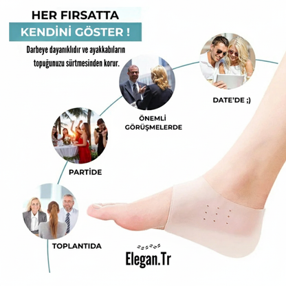 Boy Uzatan Çorap görünmez 3-4 cm topuk