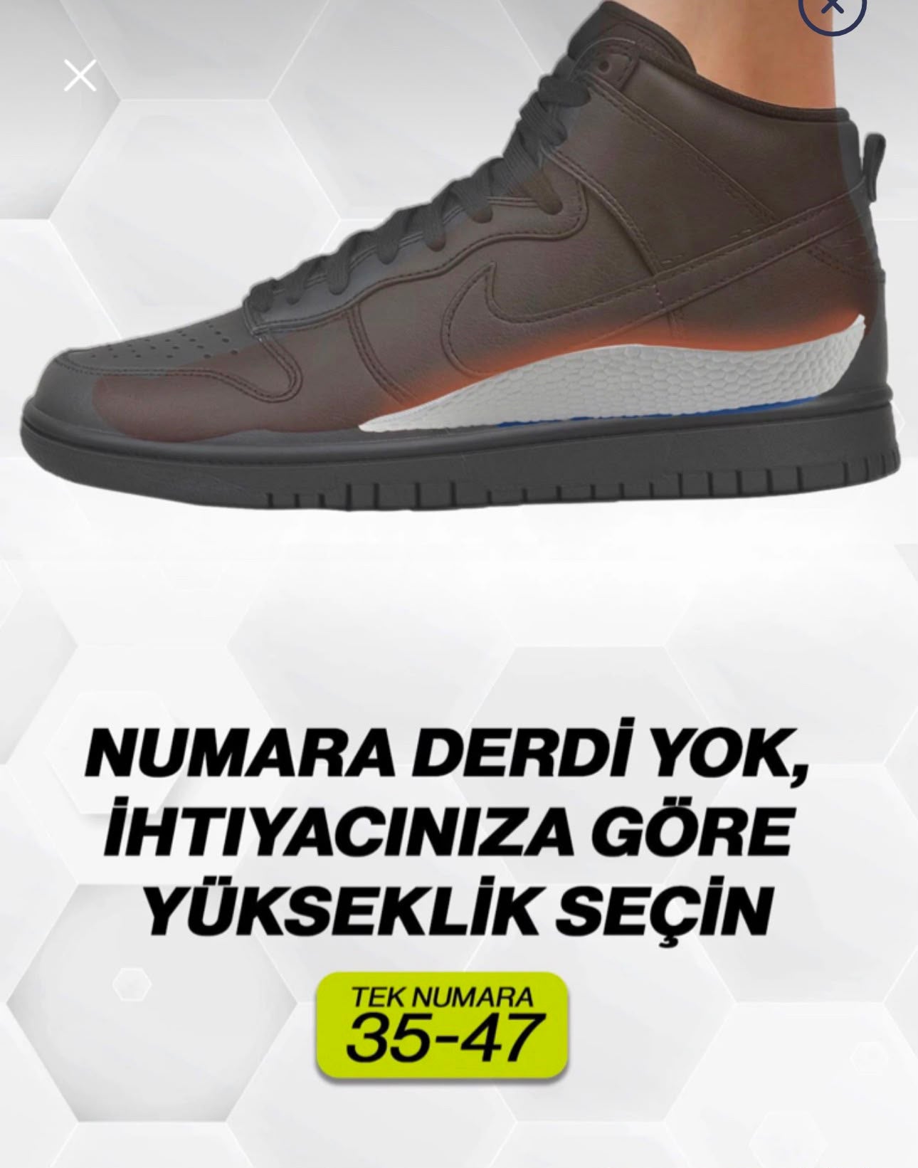 Ortopedik Boy Uzatıcı Tabanlık Elegan.TR (Çift Fiyatıdır.)